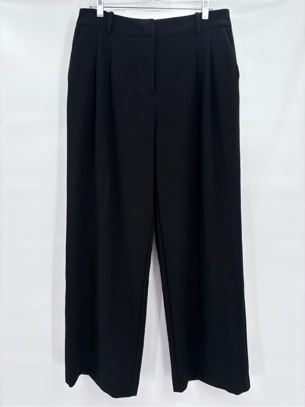 Liz Claiborne Women’s Pleated Wide Leg Trousers Dress Pants Black Size 12 NWT